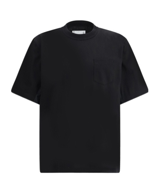 Sacai Short Sleeved Crewneck T-shirt In Black