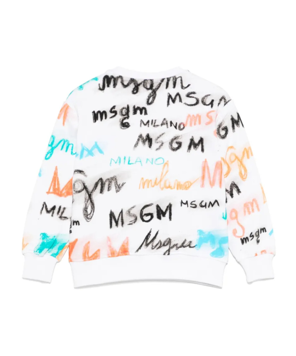 Msgm Logo-print Sweatshirt In White