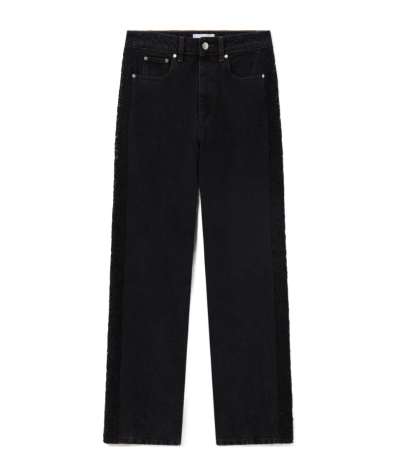 Stella Mccartney Straight Leg Jeans In Black