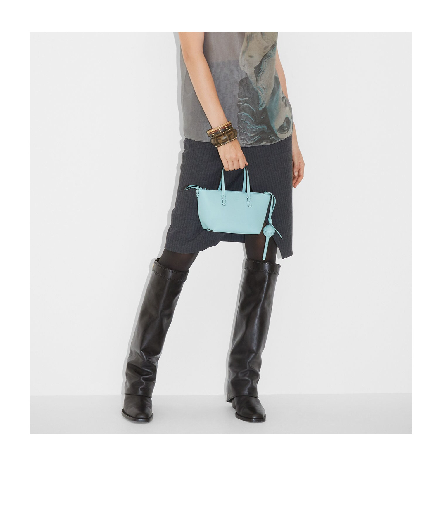 Fendi Mini Roll Selleria Macro Sti-tu Nd Female In Blue