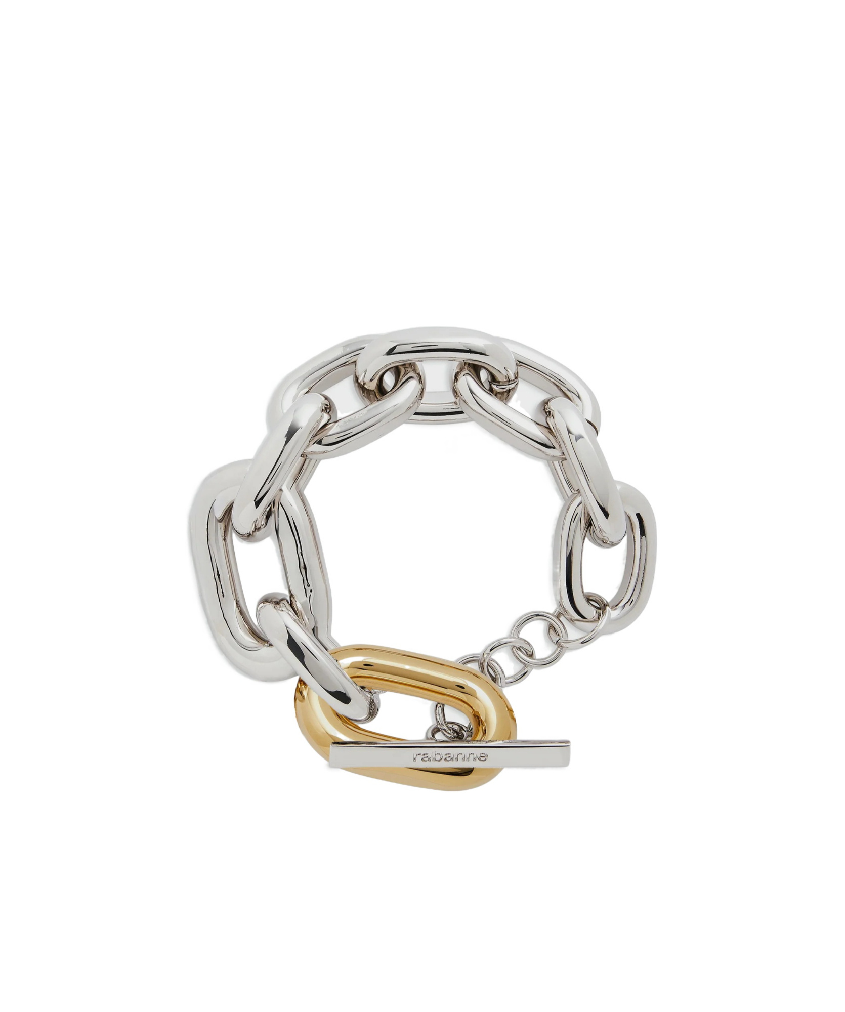 Rabanne Chain-link Oval-link Bracelet In Silver