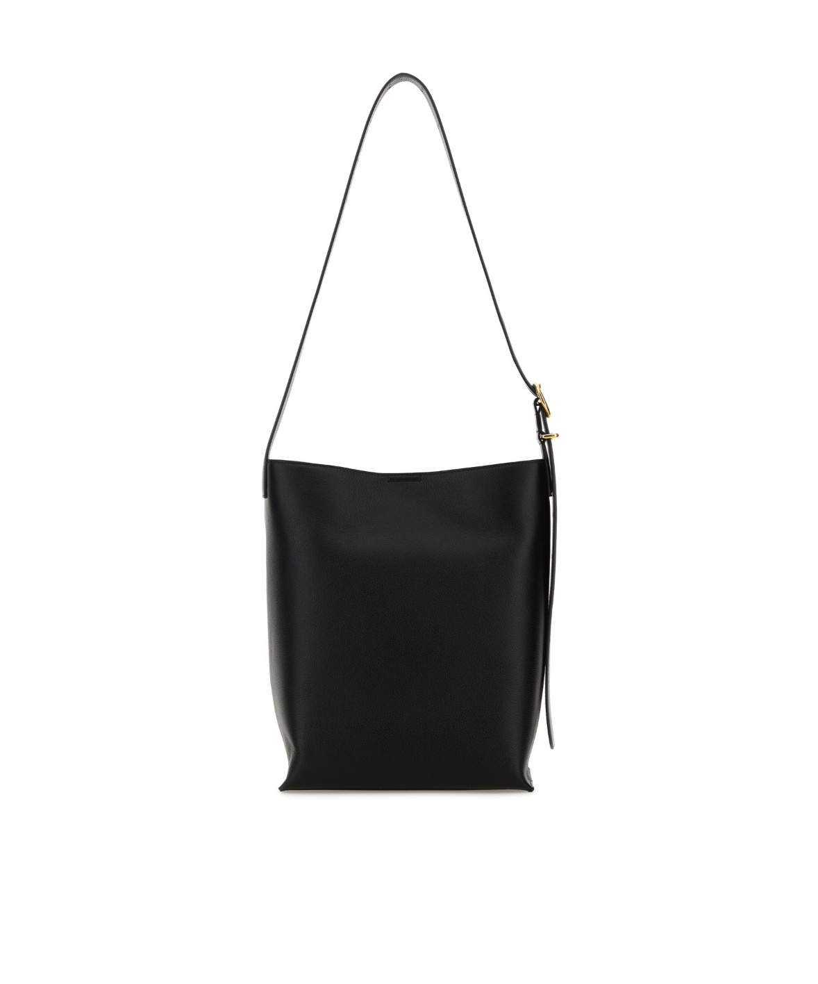 Jil Sander Cannolo Logo Stamped Small Shoulder Bag In Black