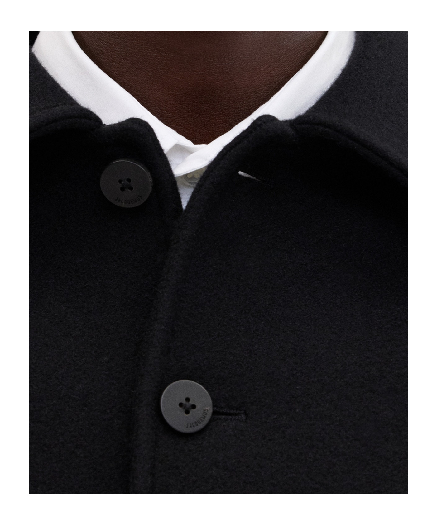 Jacquemus Wool Long-sleeved Casual Jacket In Black