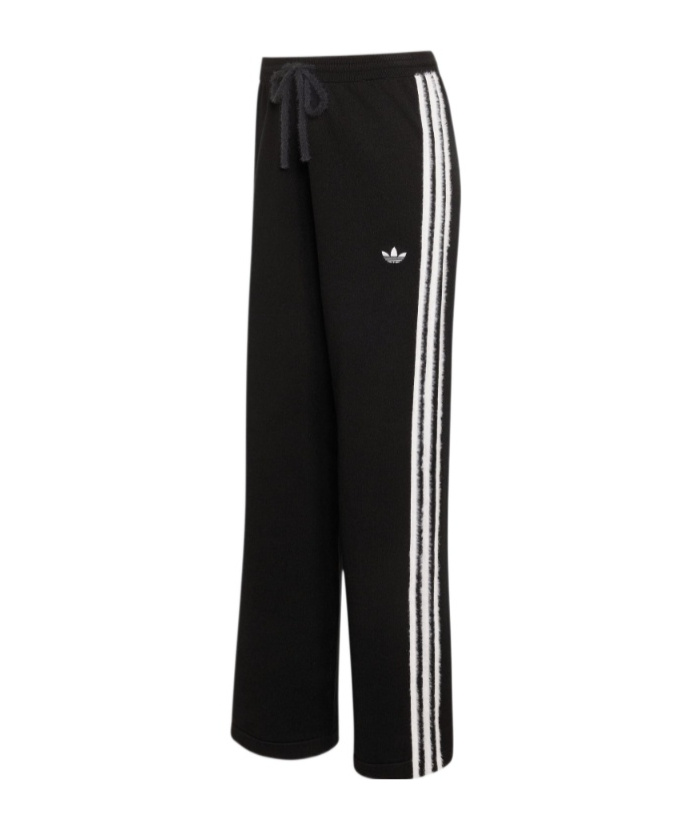 Adidas Originals Knit Firebird Track Pant In Black/white