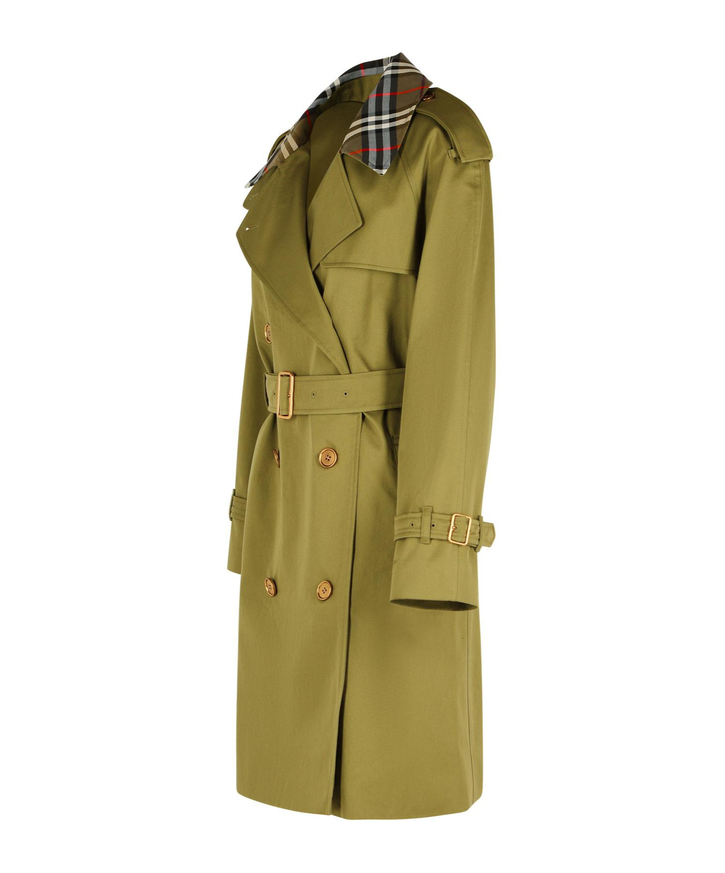 Burberry Castleford Check-collar Belted Double-breasted Trench Coat