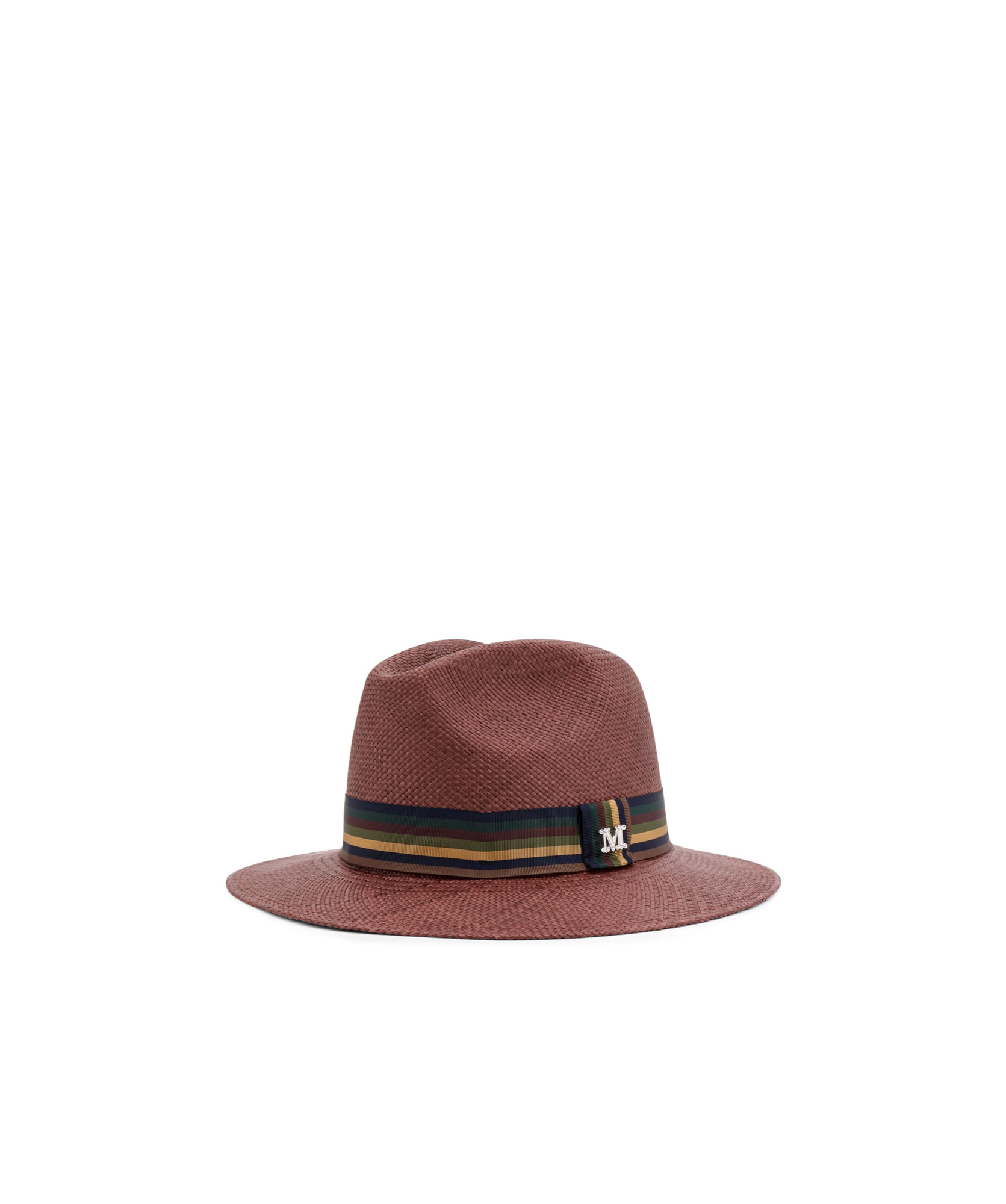 Max Mara Rodesia Straw Panama Hat In Red