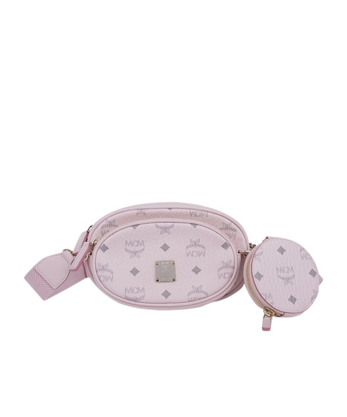 Mcm Adjustable Shoulder Strap Single Shoulder Bag In Pink