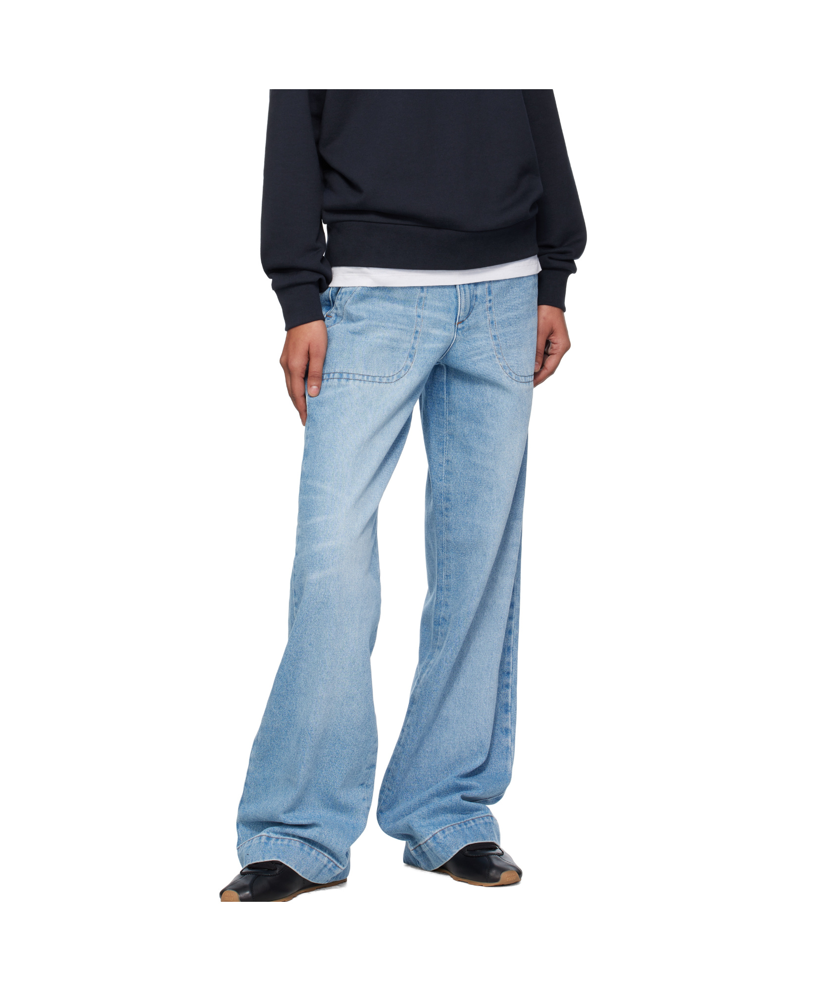 Apc Jeans With Belt Loops In Blue