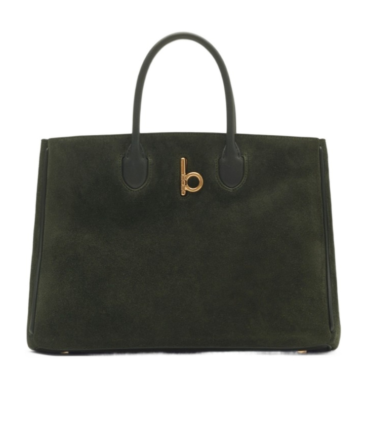 Burberry Rocking Horse Small Tote Bag In Black