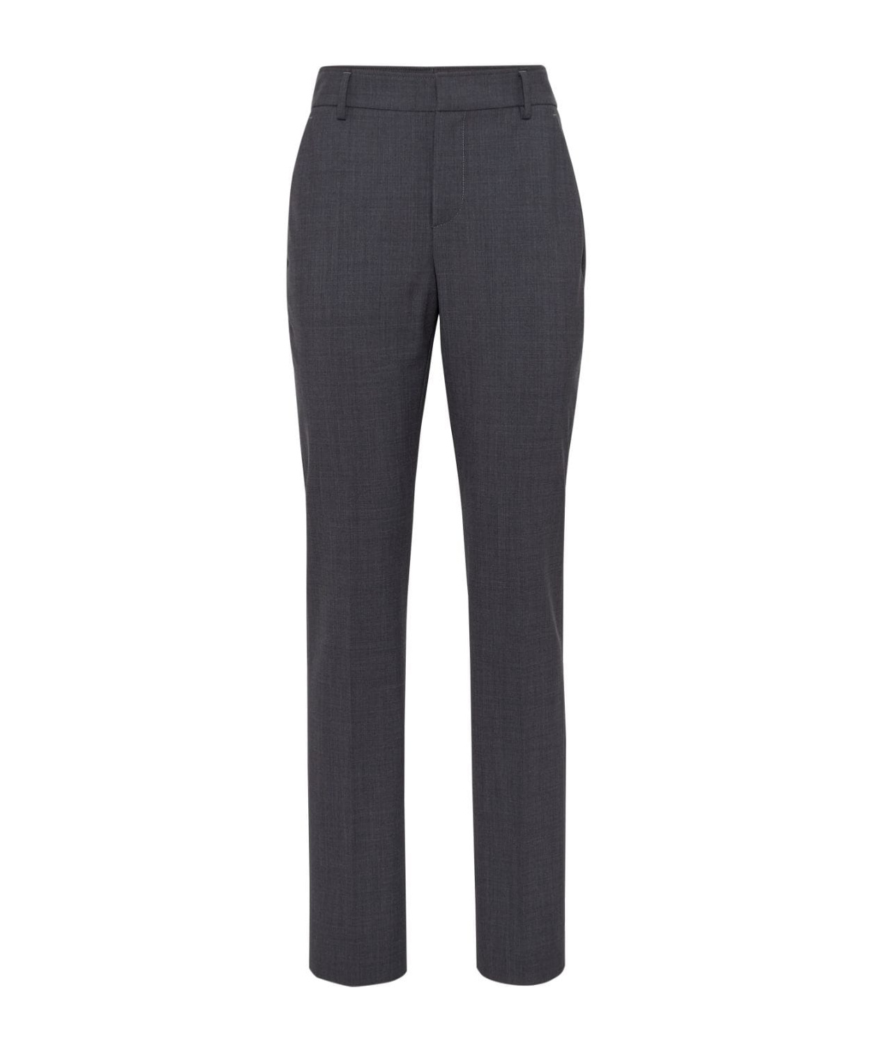 Brunello Cucinelli High-waist Tapered-leg Trousers In Black