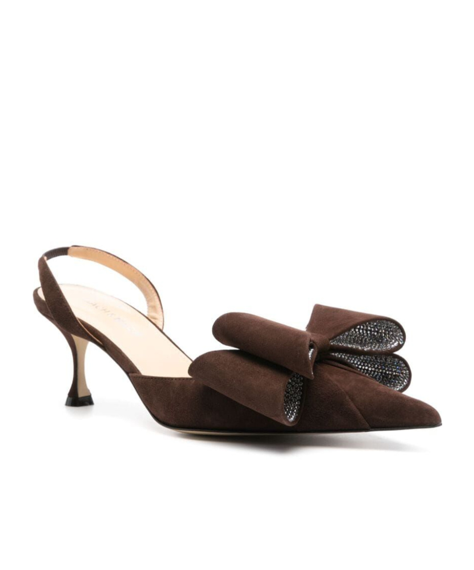 Mach&mach Le Cadeau Bow Slingback Pumps In Black