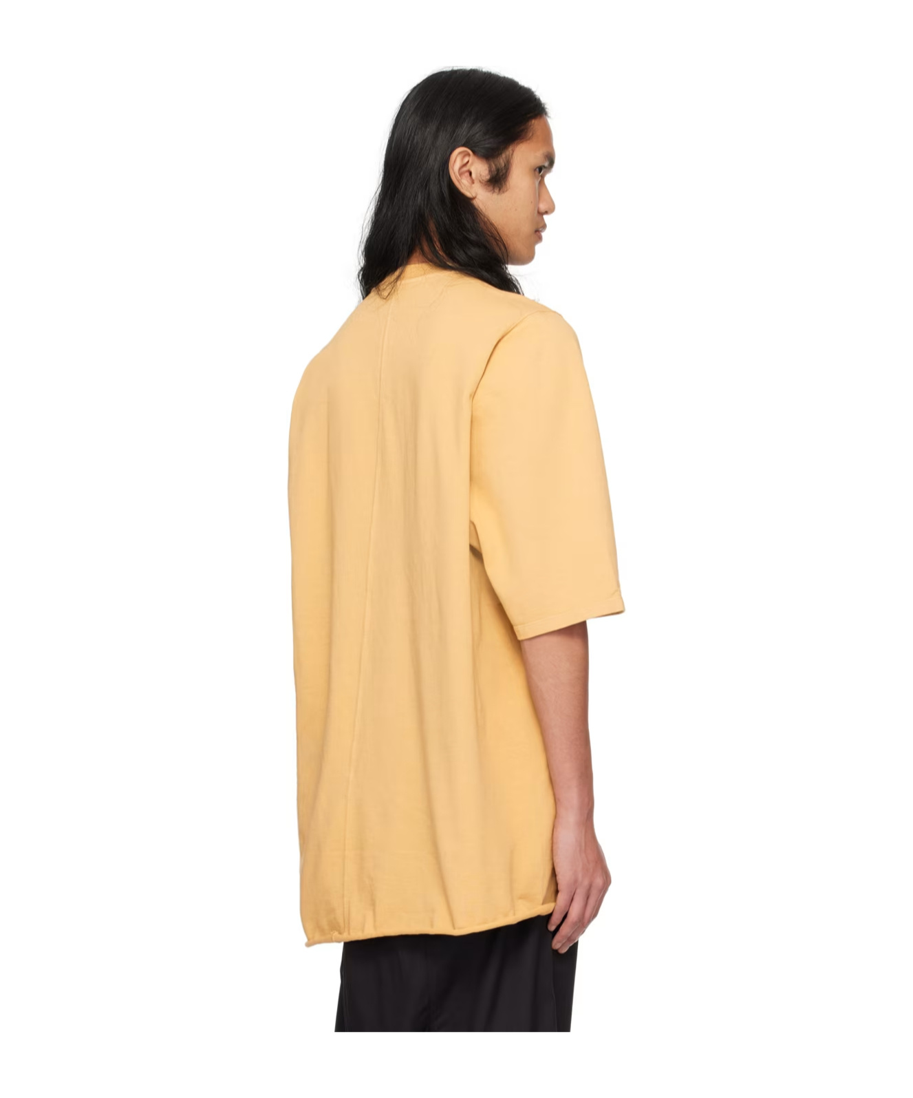 Rick Owens Drkshdw Jumbo T-shirt With Round Neck In Yellow