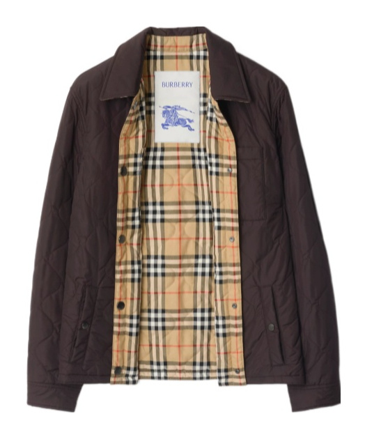 Burberry Reversible Quilted Nylon Coat Clothing In Burgundy