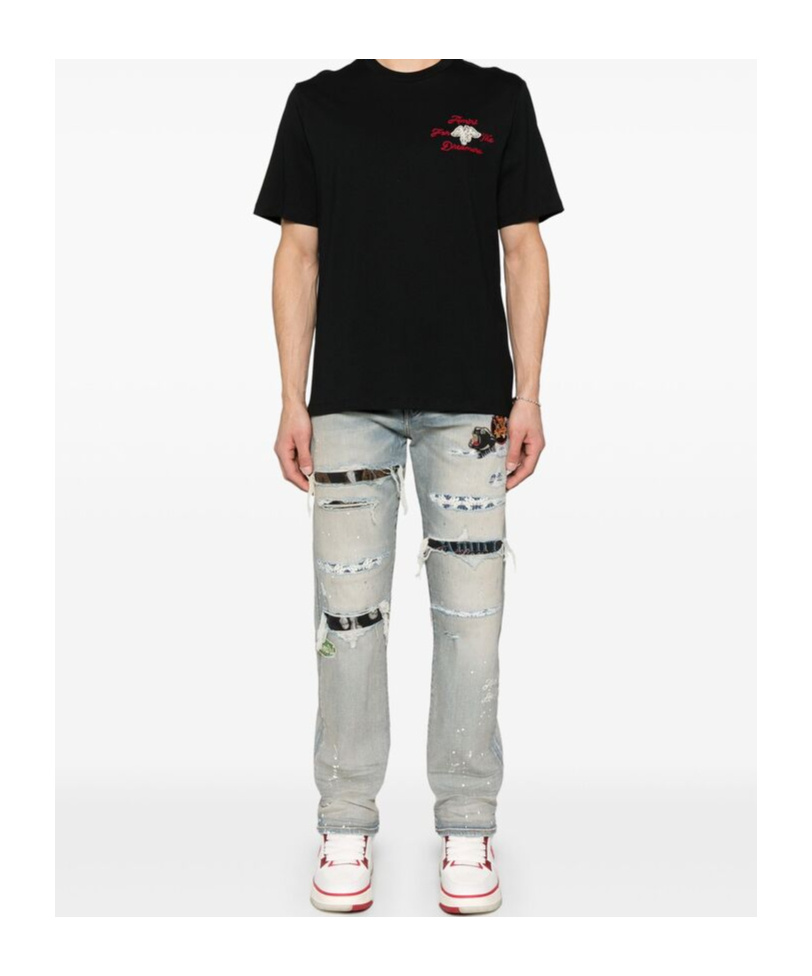 Amiri Belt-loop Jeans In Gray