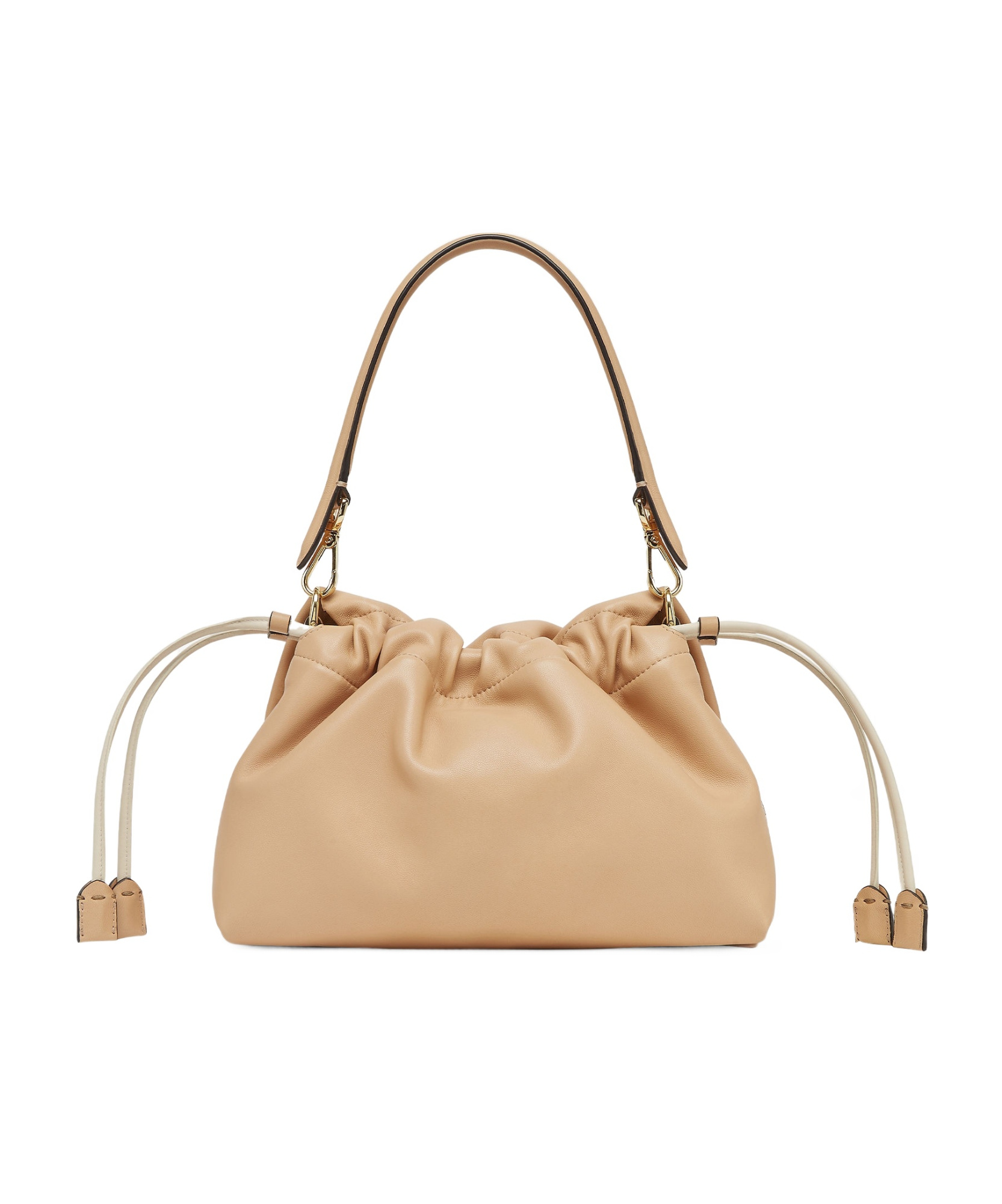 Shop Fendi Pale Pink Nappa Leather Bag In Nude