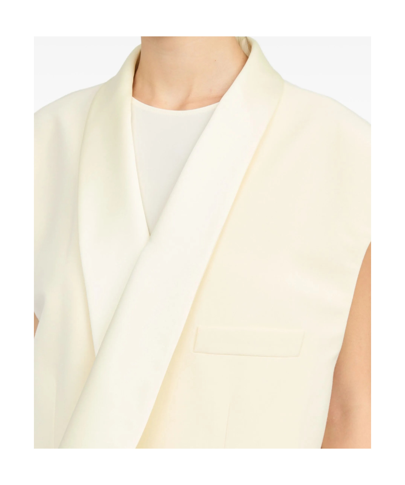 Shop Mm6 Maison Margiela Tailored Waistcoat In White