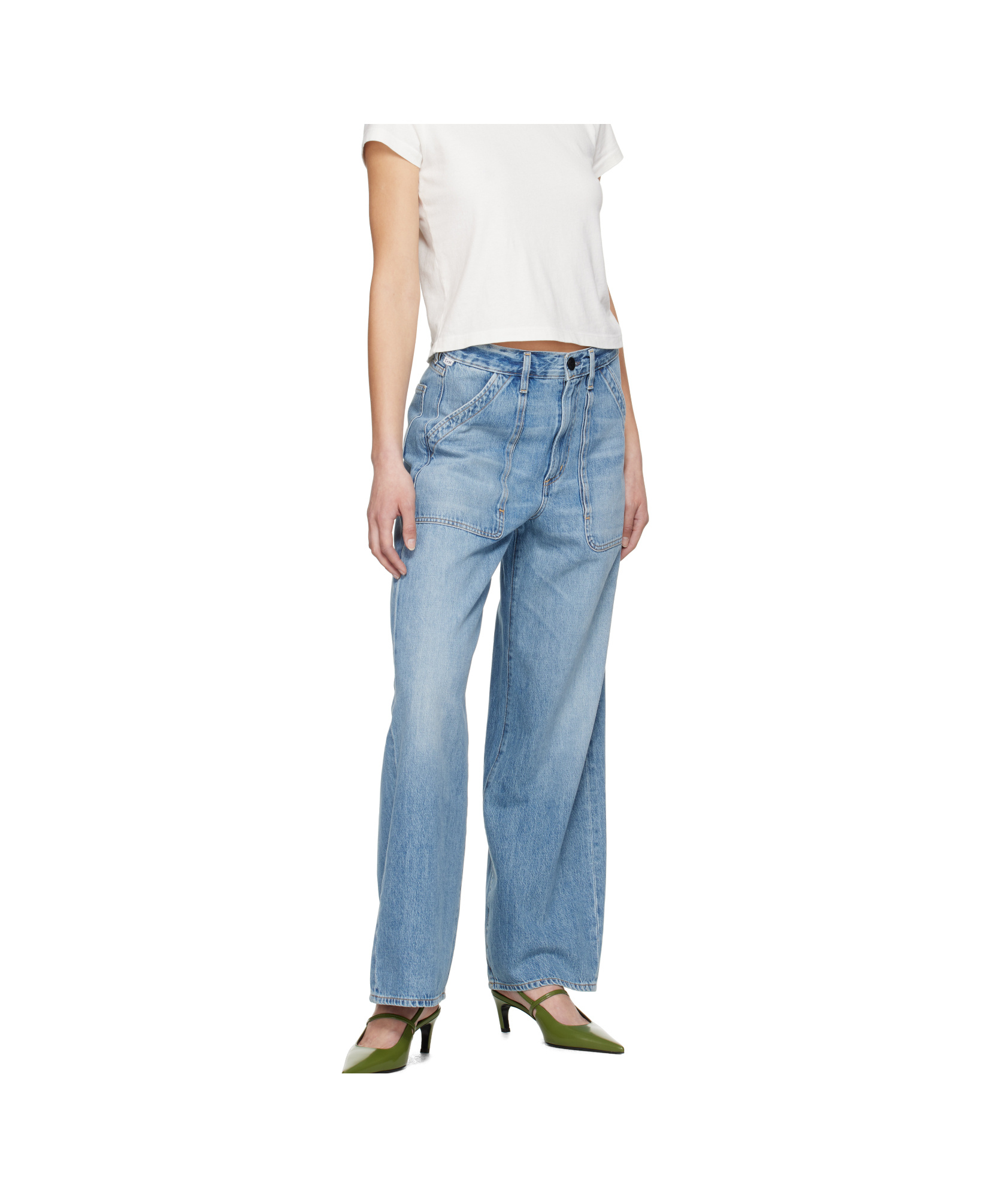 Citizen Of Humanity Ayla Cargo Jeans In Blue