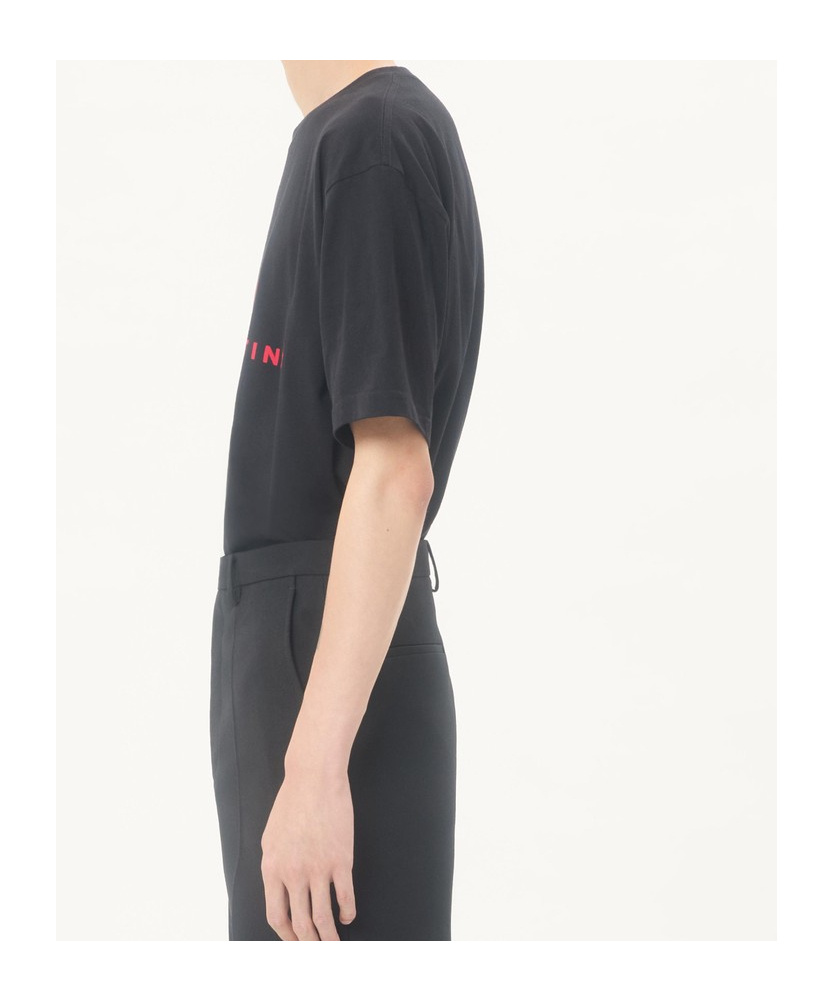 Valentino Crew Neck Short Sleeve T-shirt Design In Black