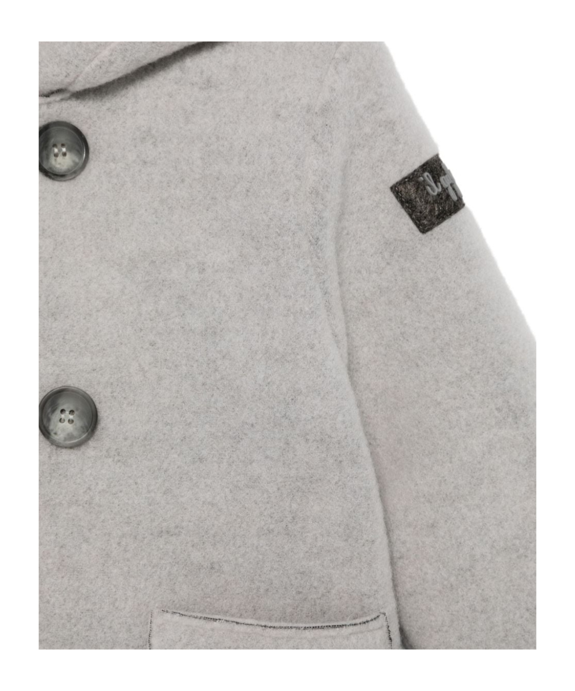 Il Gufo Long-sleeved Coat In Gray