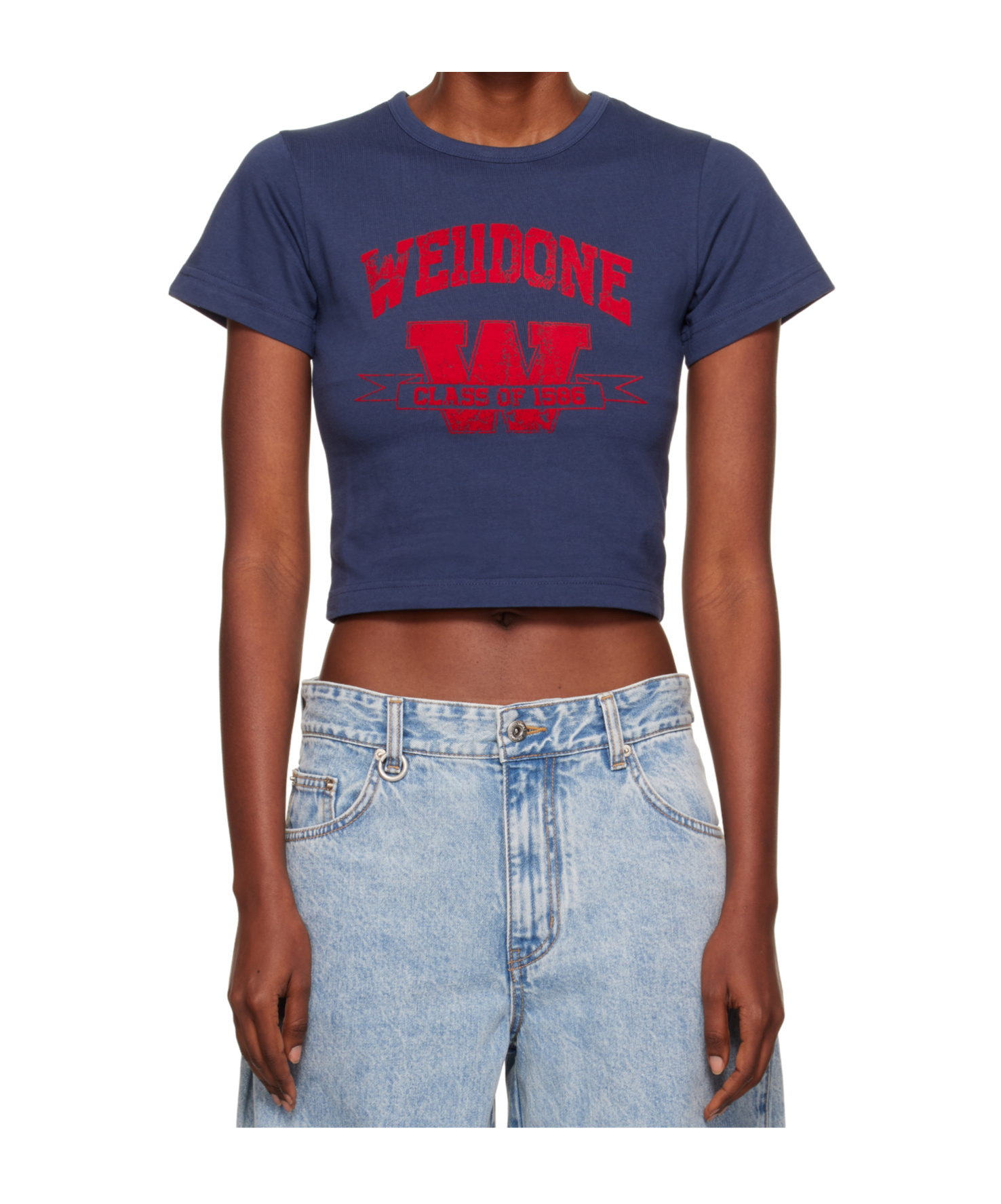 We11 Done Short-sleeved T-shirt In Blue