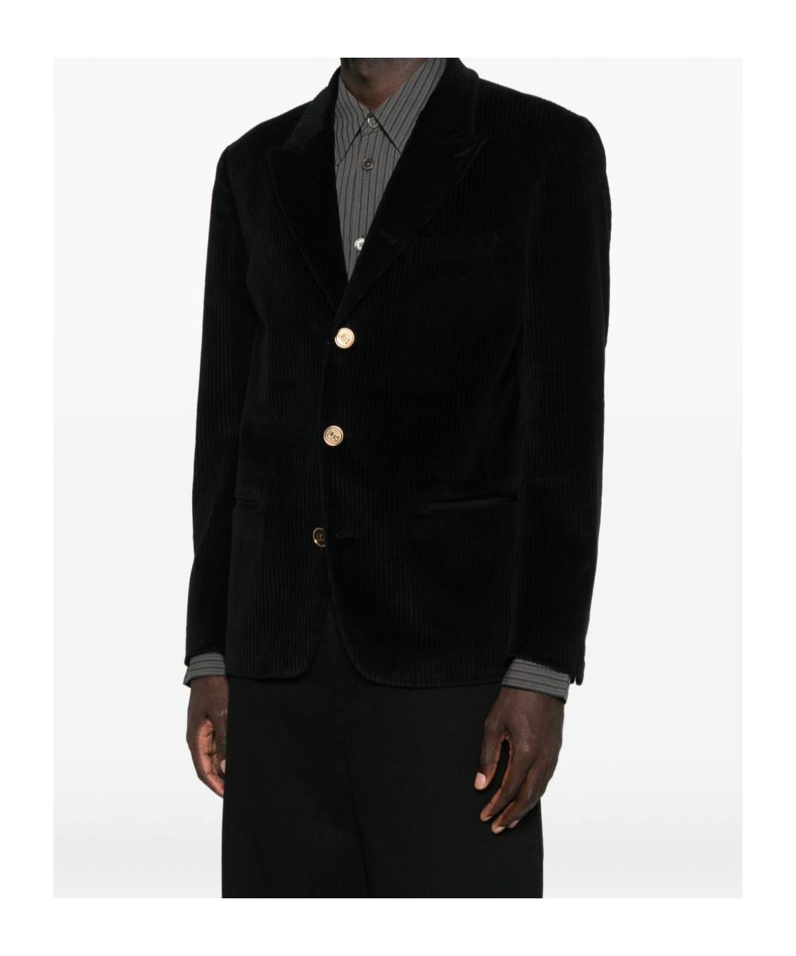 Dolce & Gabbana Corduroy Blazer In Black