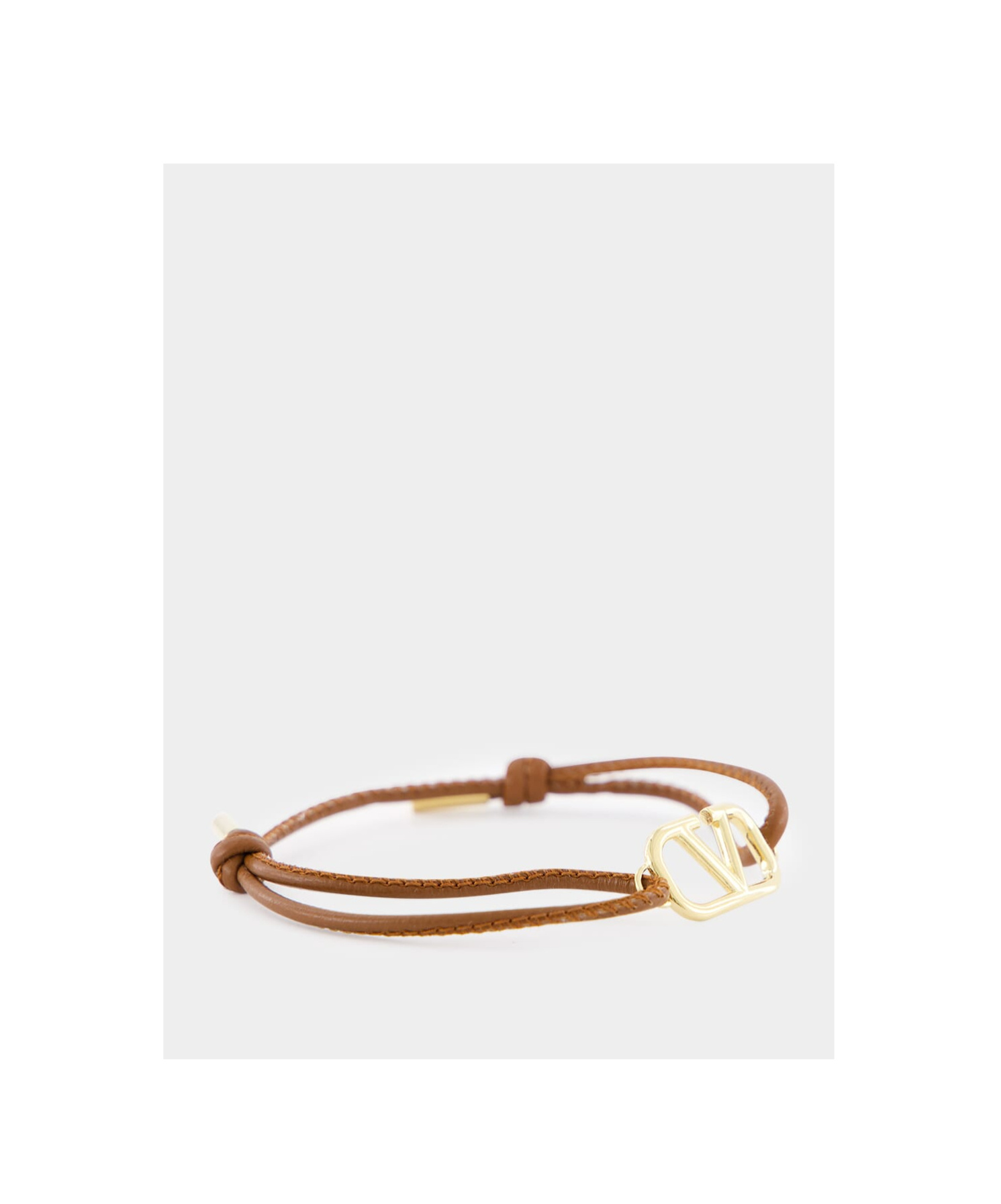 Valentino Leather Bracelet In Yellow