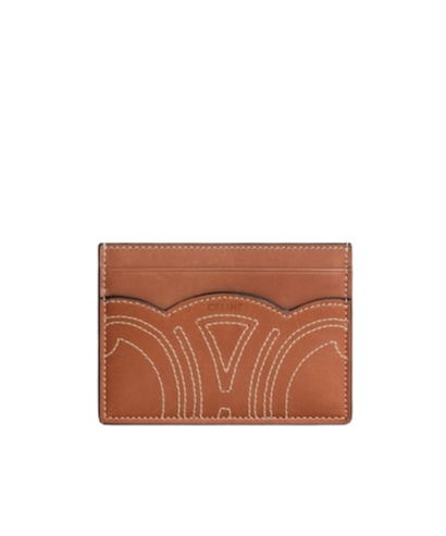 Celine Card Holder In Natural Calfskin