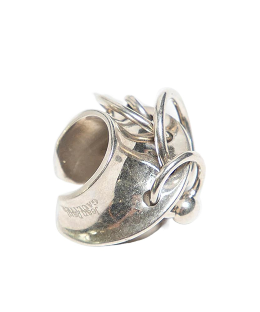Shop Jean Paul Gaultier Multiple Rings Ear Cuff In Yellow