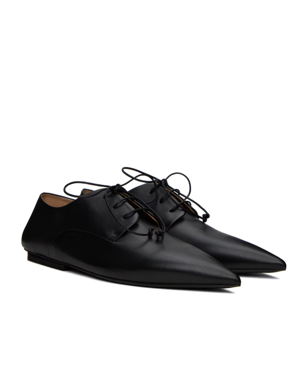 Marsèll Pointed Stitching Business Dress Shoes In Black