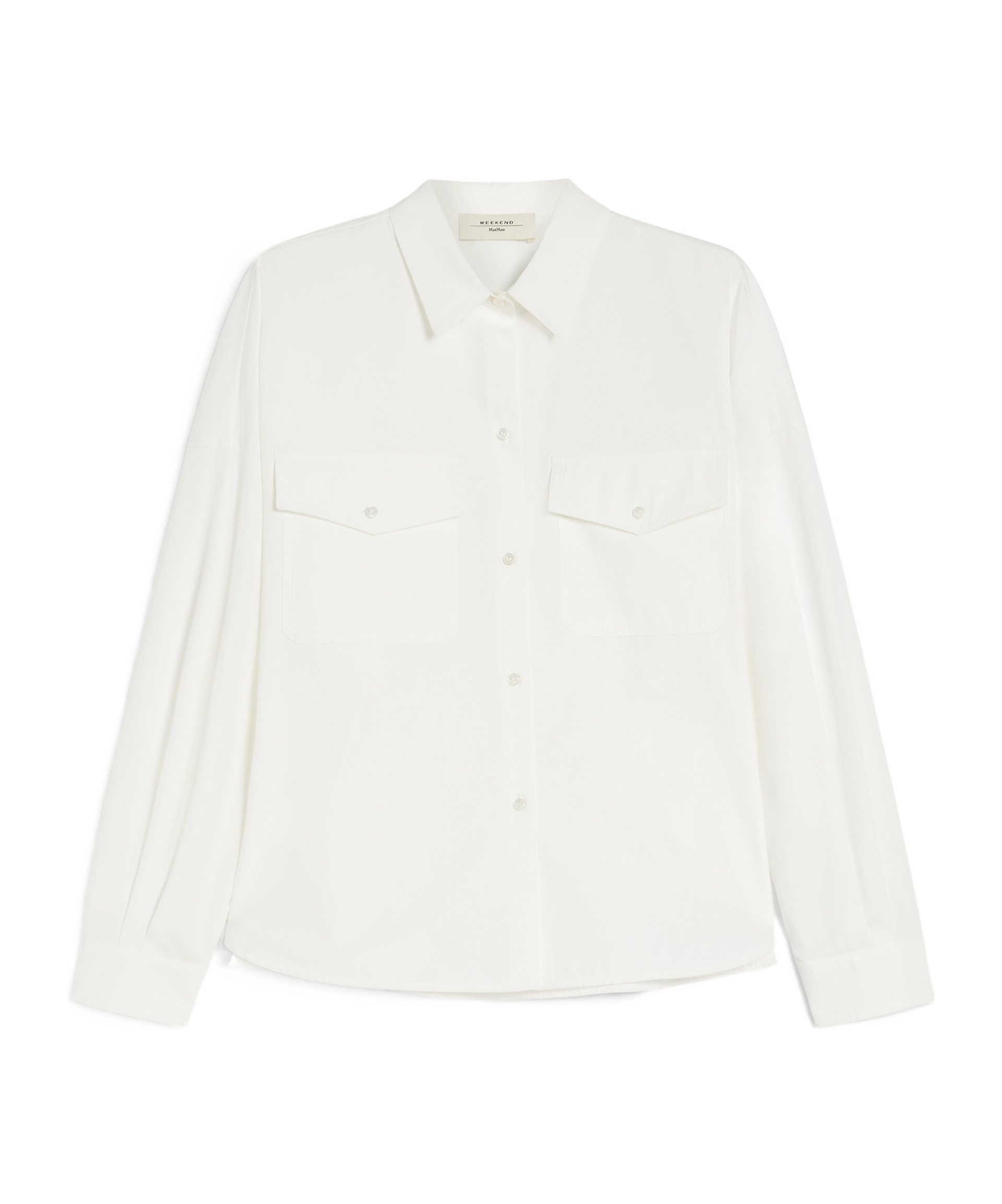 Weekend Max Mara Cotton Poplin Shirt In White