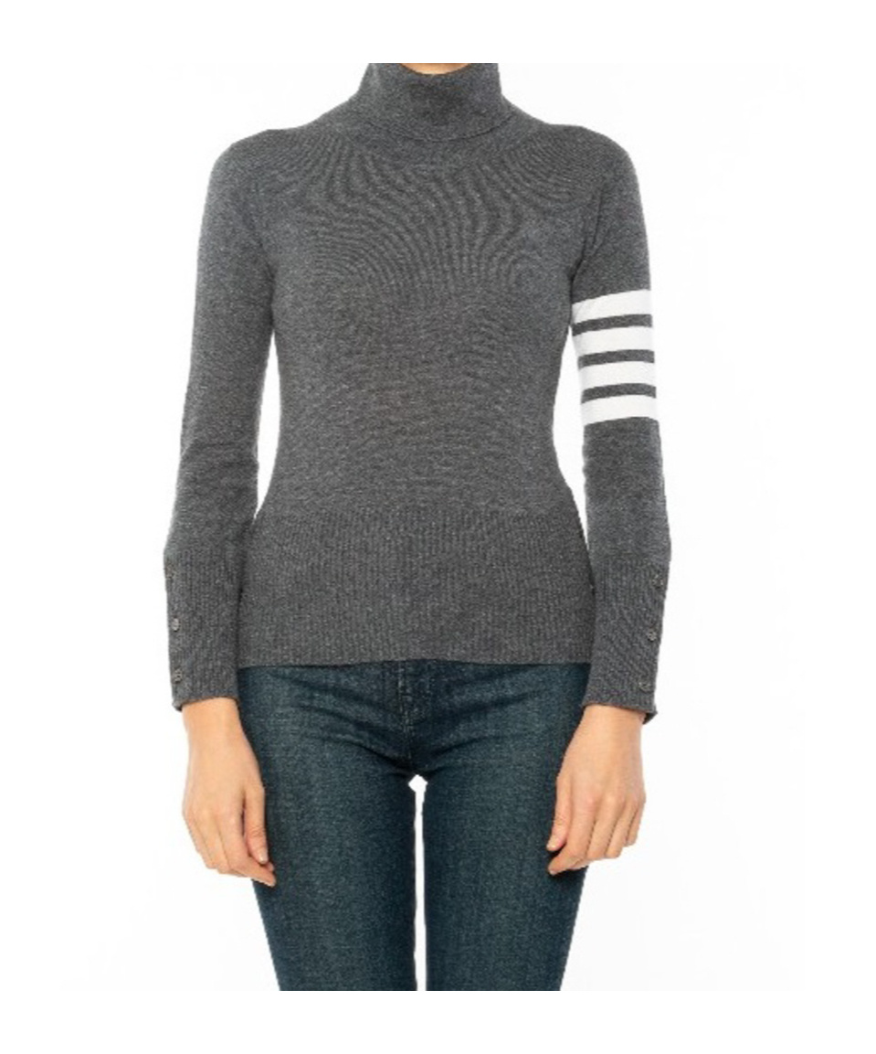 Thom Browne Turtleneck Sweater In Black