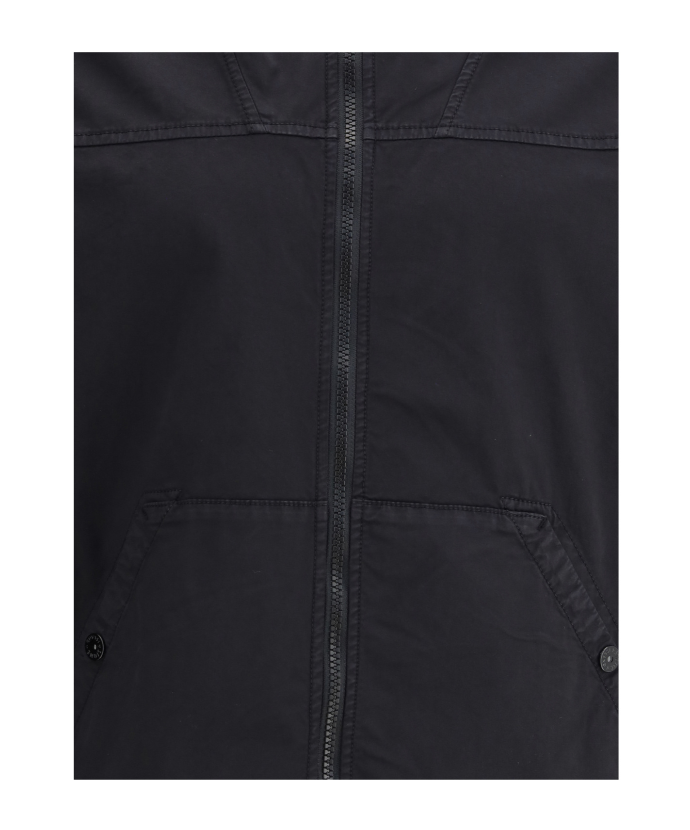 Stone Island Compass-patch Hooded Jacket In Black
