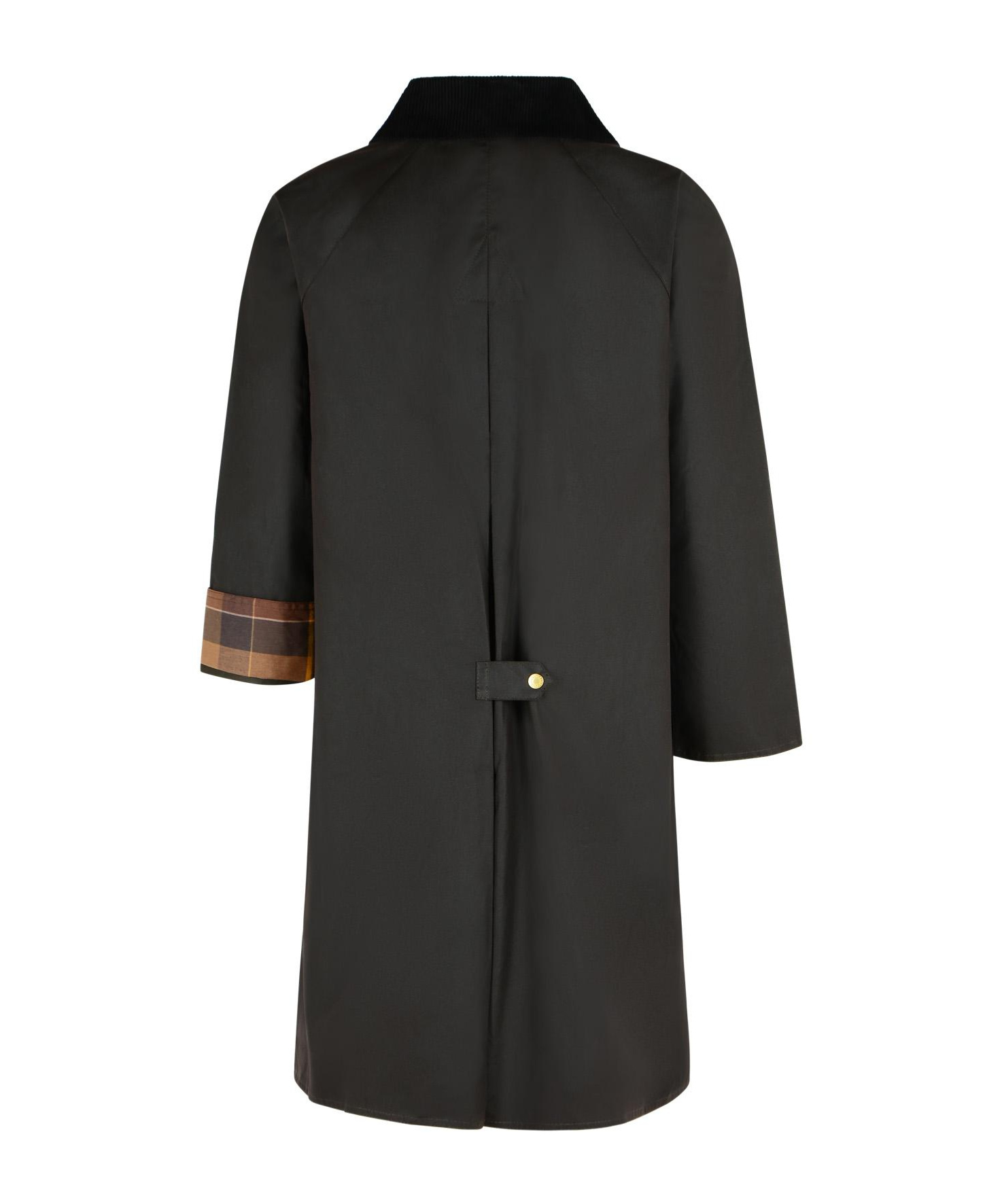 Barbour 'evette' Dark Brown Waxed Cotton Parka In Brown