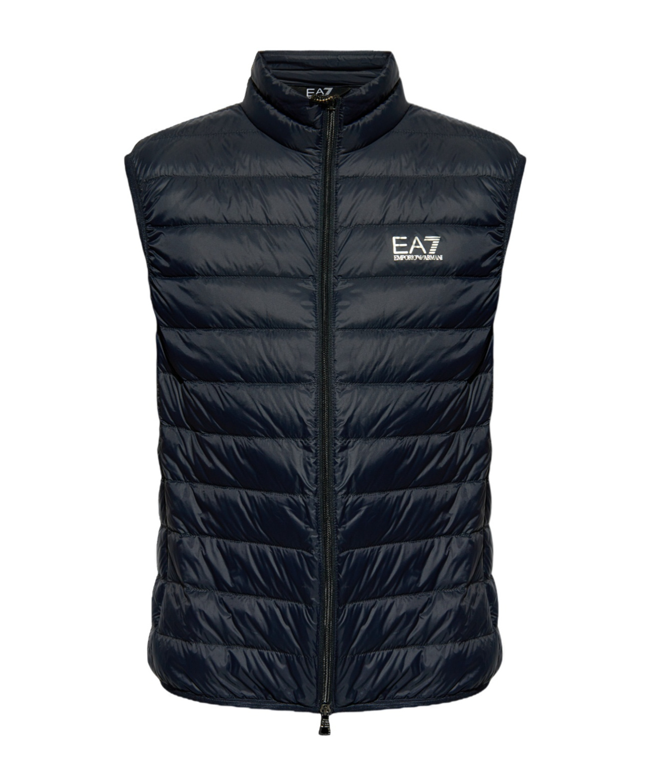 Ea7 Logo Down Vest In Black