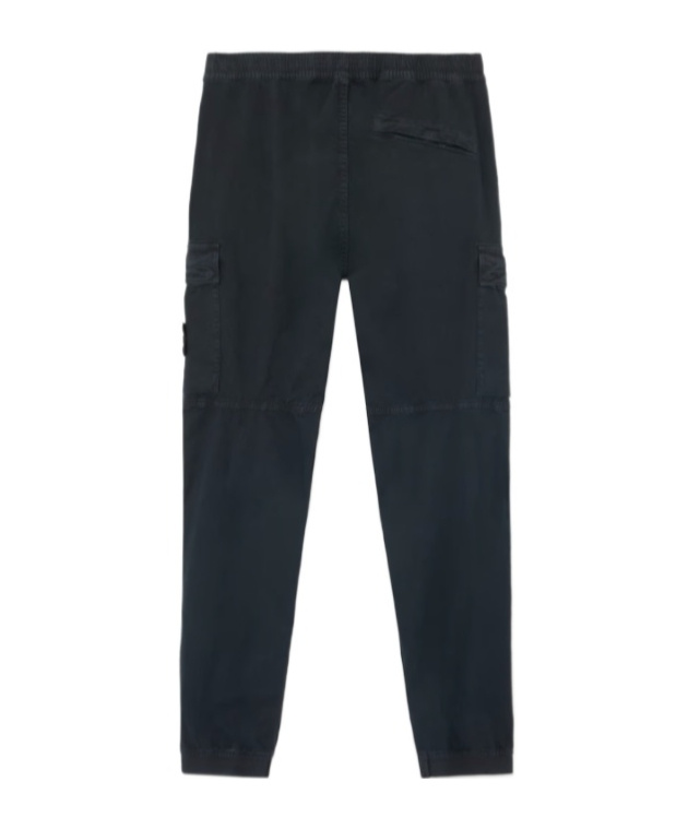 Stone Island Regular-tapered-fit Cargo Pants With Elasticated Waistband In Blue