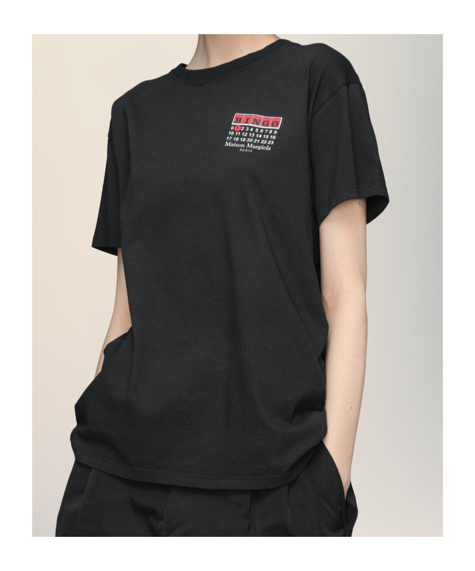 Maison Margiela Bingo-print Cotton T-shirt Clothing In Black