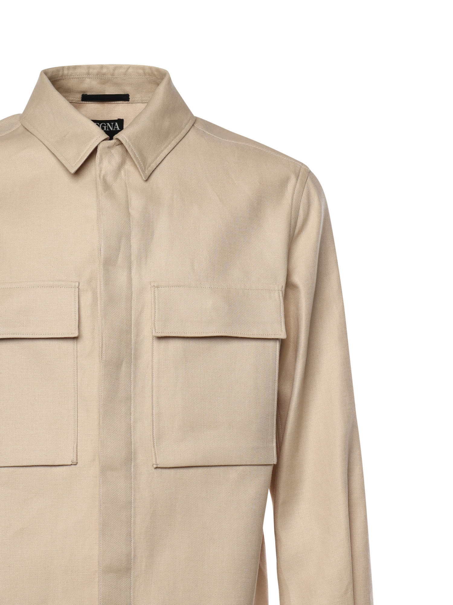 Shop Zegna Oasi Lino Overshirt