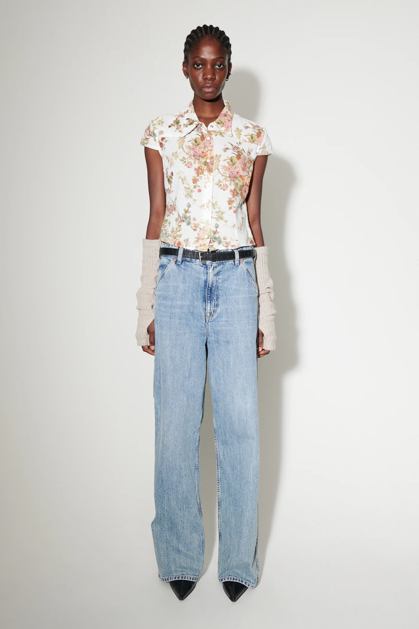 Our Legacy High-rise Wide-leg Jeans In Blue