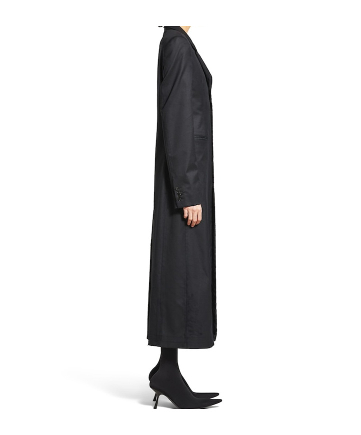 Balenciaga Slim Coat In Black