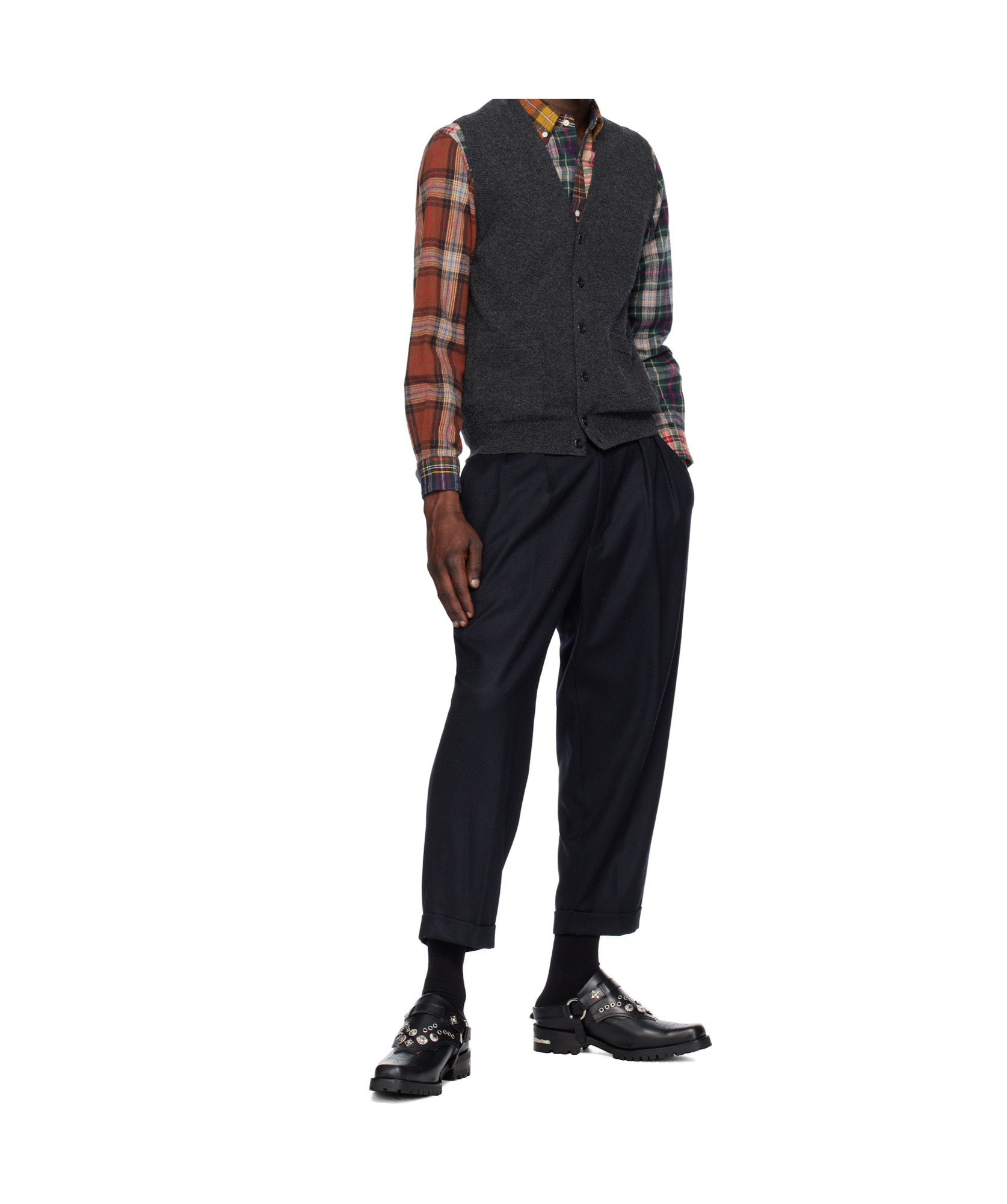 Toga Virilis Square Toe Mules In Black