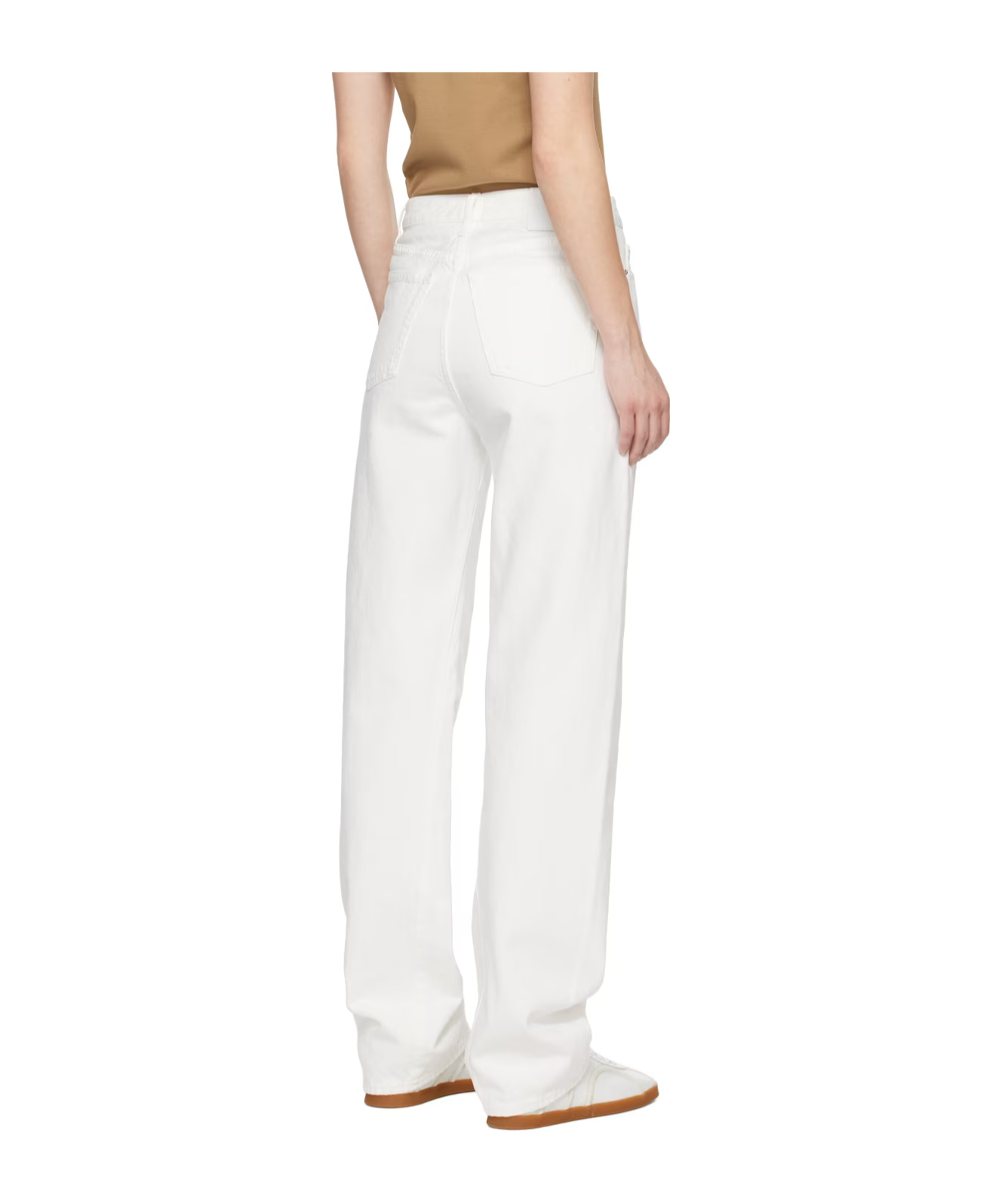 Totême Straight-leg Organic Cotton Jeans In White