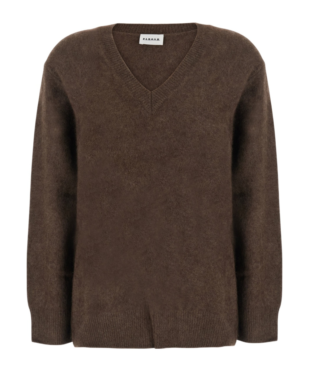 P.a.r.o.s.h V-neck Long-sleeve Sweater In Light Brown