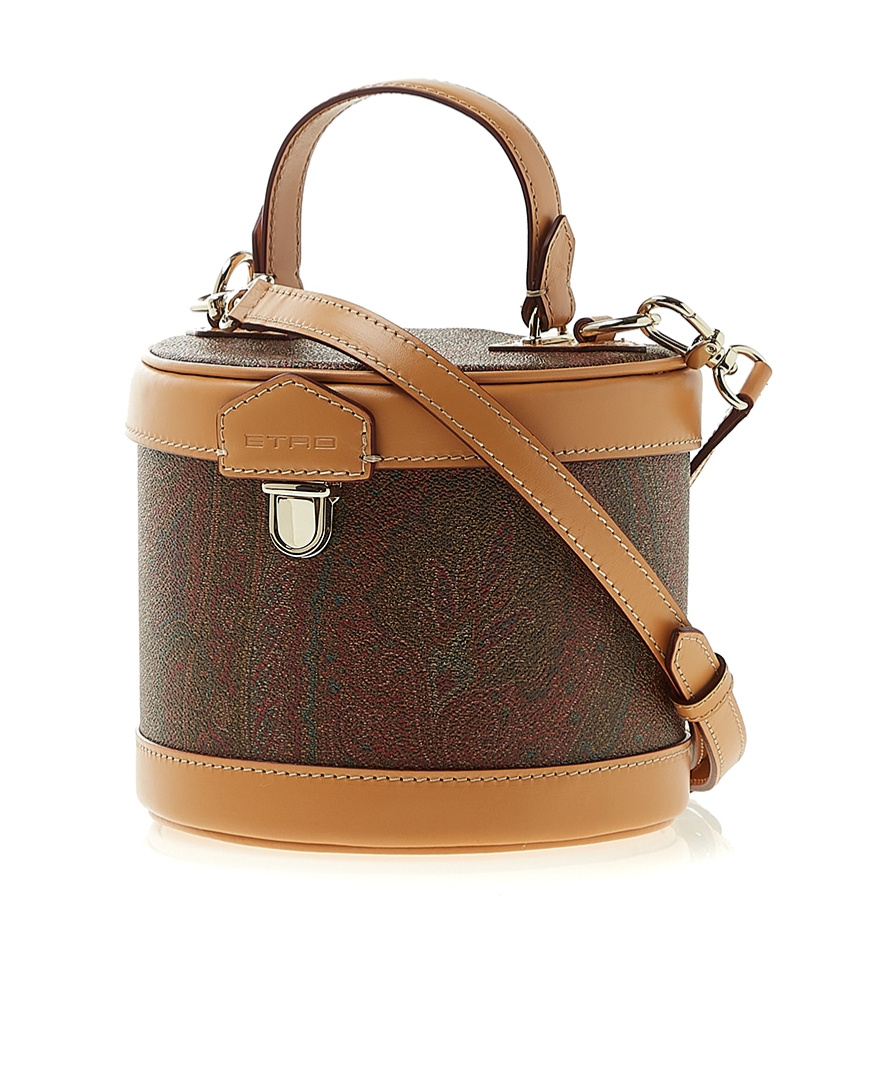 Etro Pattern Shoulder Bag In Brown