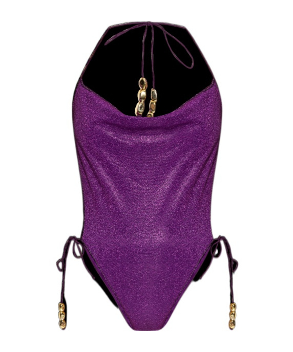 Oseree Purple One-piece Swimsuit In Purple