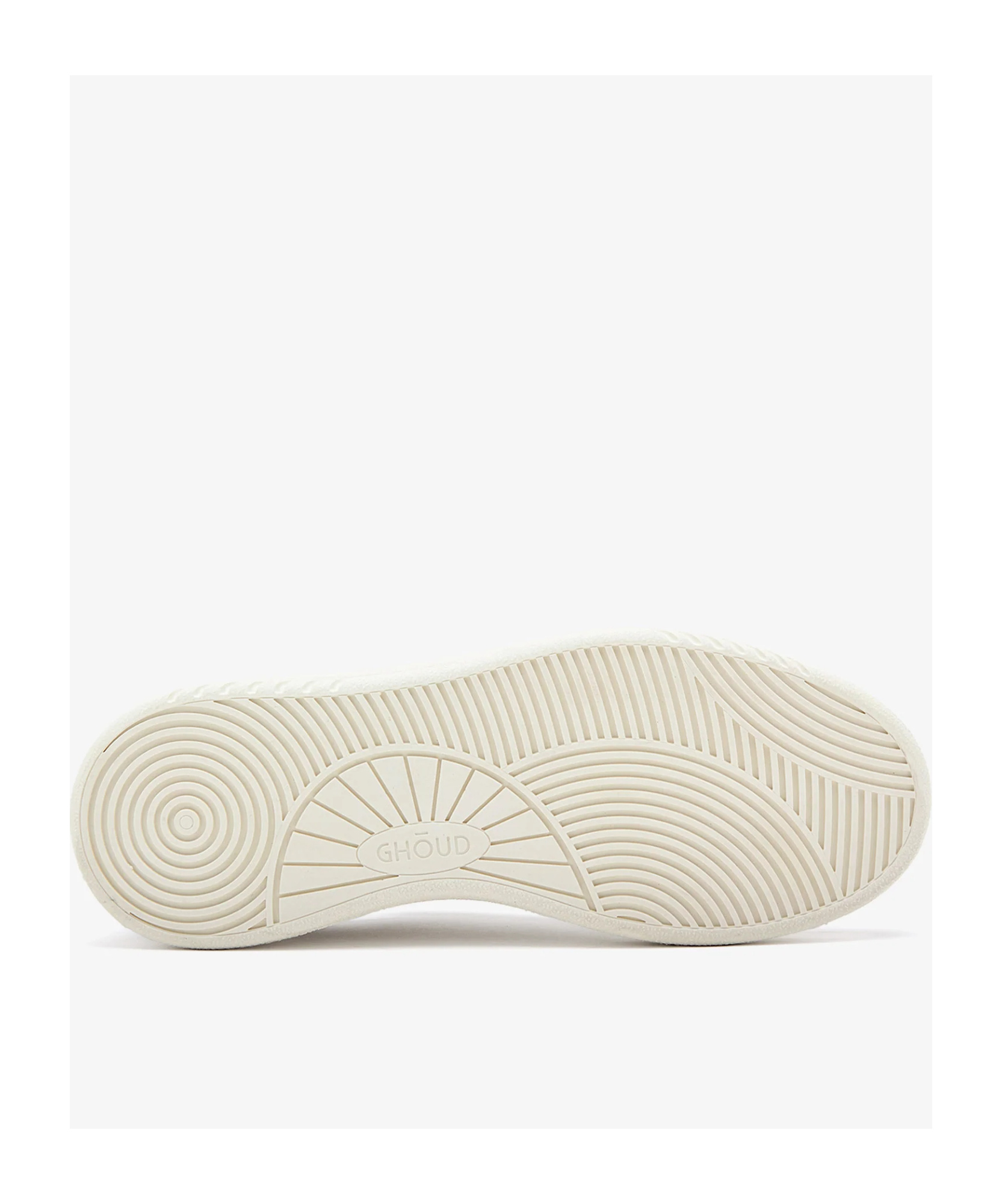Ghoud Lido Low Sneakers In Platinum Color Leather In White