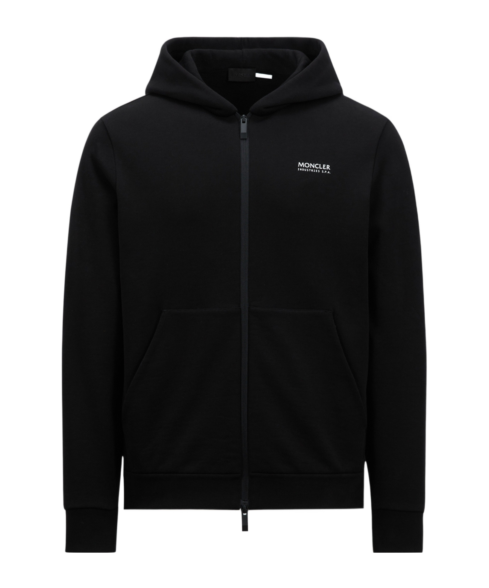 Moncler Logo Hooded Sweater In Black