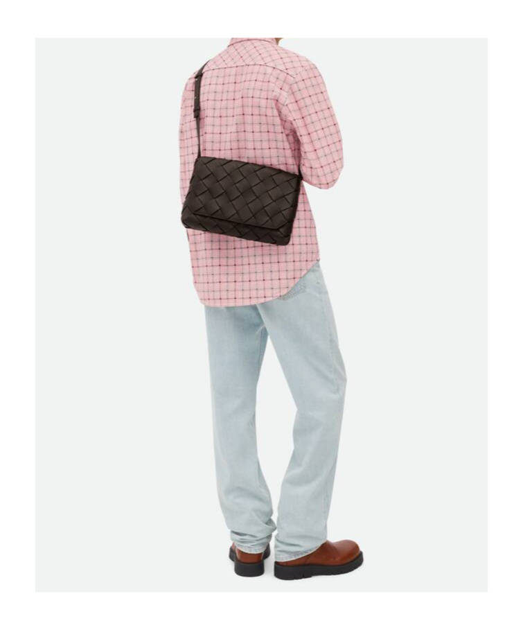 Bottega Veneta Diago Leather Crossbody Bag In Black