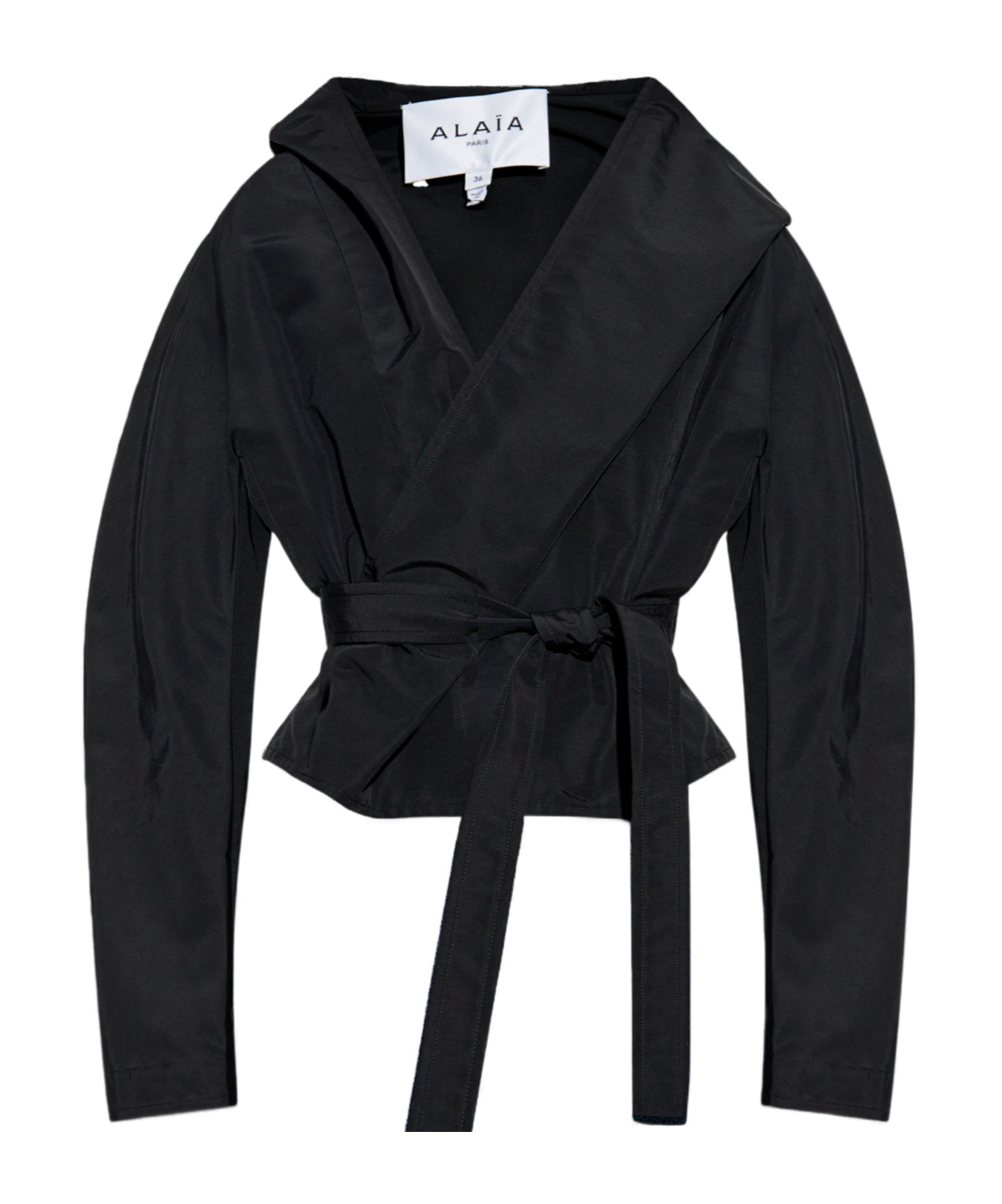 Shop Alaïa Long Sleeve Jacket In Black