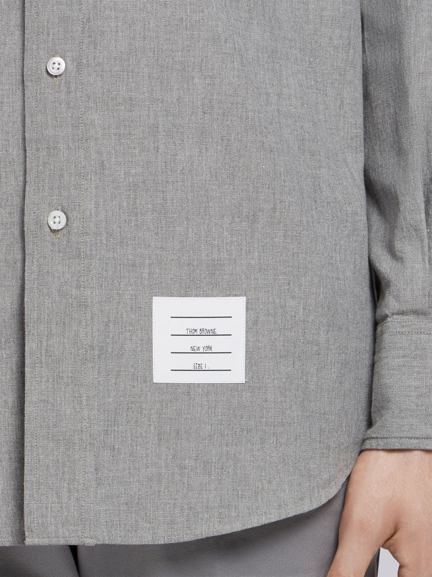 Thom Browne Chemise Ample En Coton In Gray