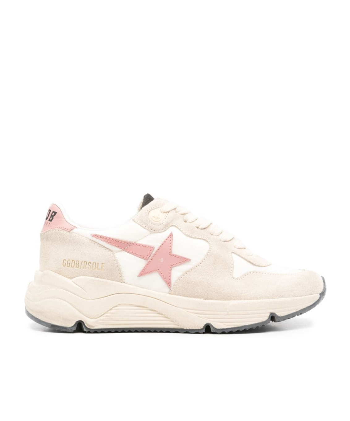 Golden Goose Running Sole Panelled Sneakers In White